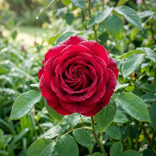 Luxurious Deep Red Rose in Full Bloom | Elegant Floral Beauty