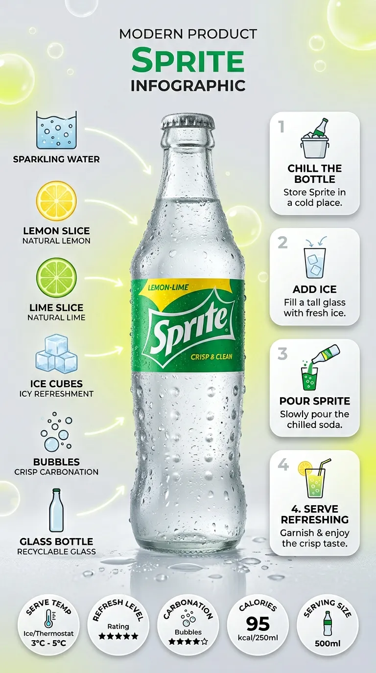 Chilled Sprite Bottle Infographic: Refreshing Steps