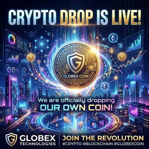 Futuristic Crypto Coin Drop in Cyberpunk Style