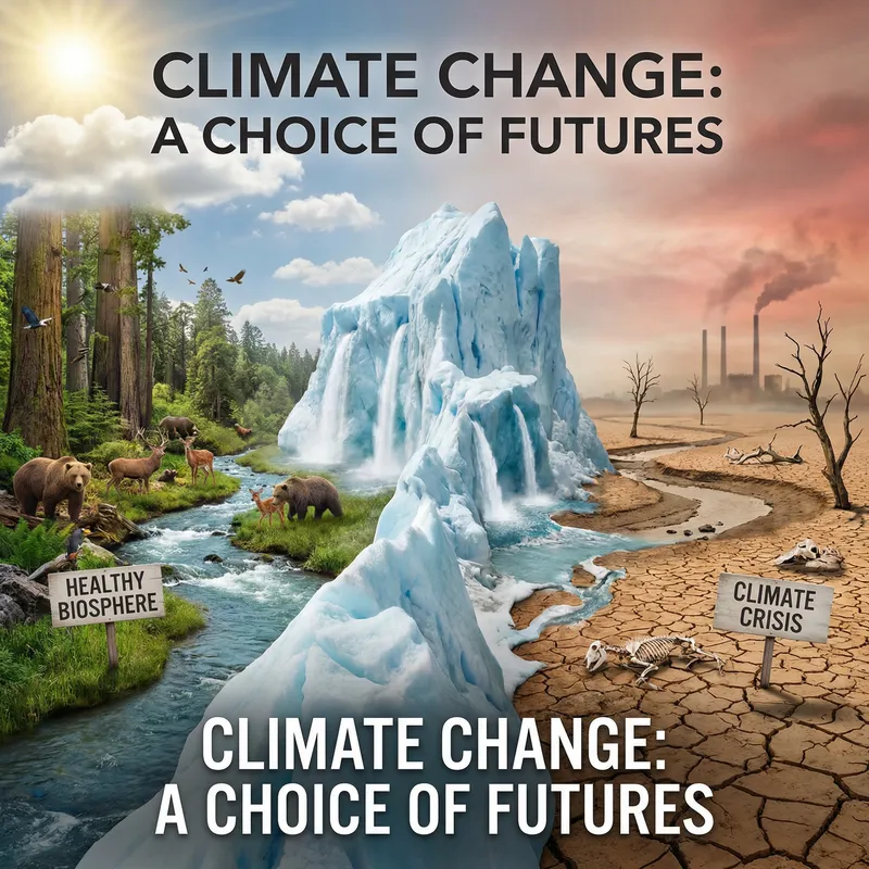 Climate Change Effects - Green vs Barren Landscapes
