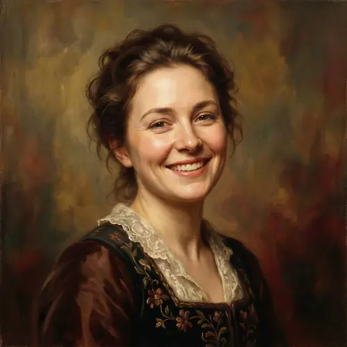 High-Quality Portrait with Classical Painting Inspiration