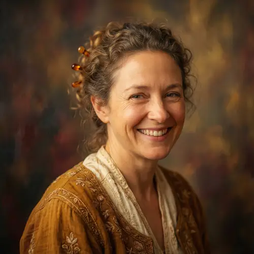 Radiant Woman Portrait with Classical Painting Aesthetics