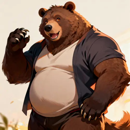 Vibrant Bear Character Art | Furry Fandom Design