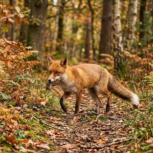 Red Fox Catches Mouse - Nature's Graceful Hunter
