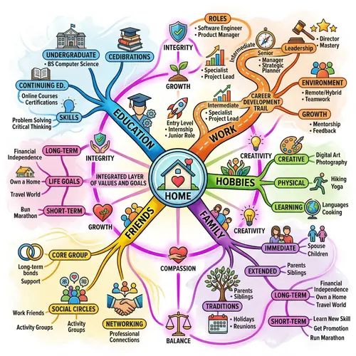Personal Mind Map: Life Paths & Values