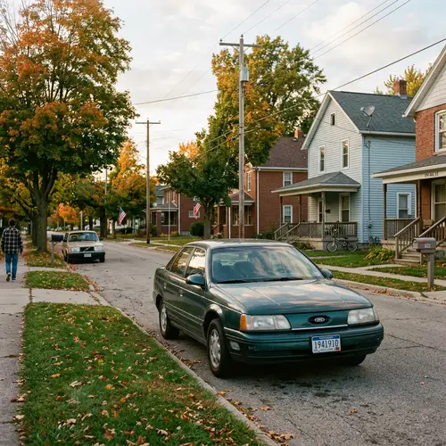 Midwest 90’s Retro Car Background