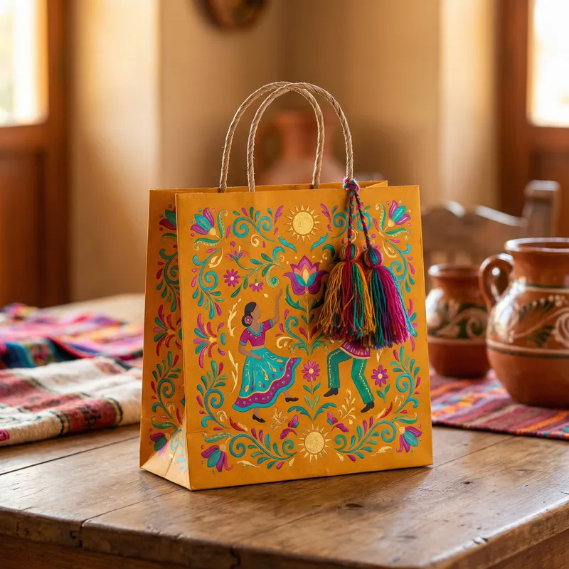 Vibrant Traditional Art Gift Bags
