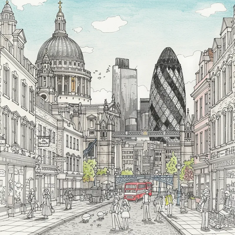City of London Coloring Page