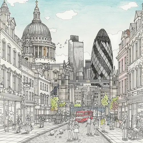 City of London Coloring Page