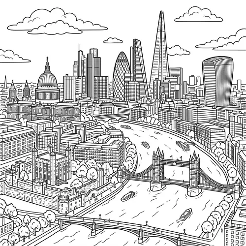 City of London Coloring Page