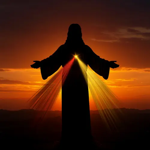 Divine Mercy Jesus Silhouette Art
