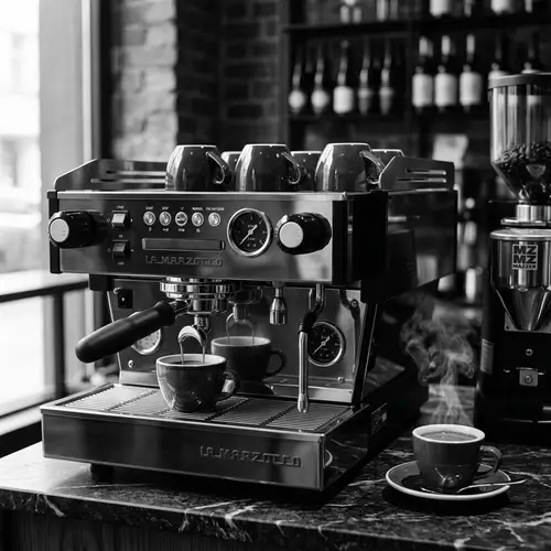 Modern Monochrome Espresso Machine | Sleek Design & Premium Functionality