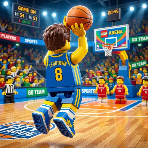 Cartoon LEGO Basketball Player Design