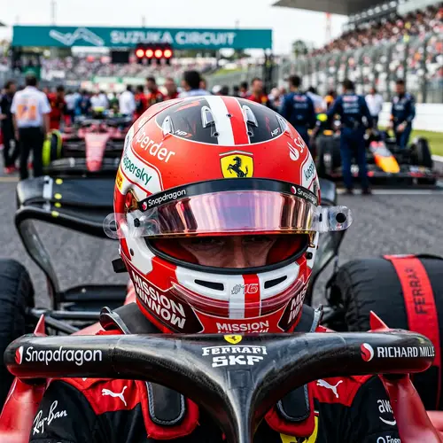 Stunning F1 Driver Helmet Close-Up at the Starting Line