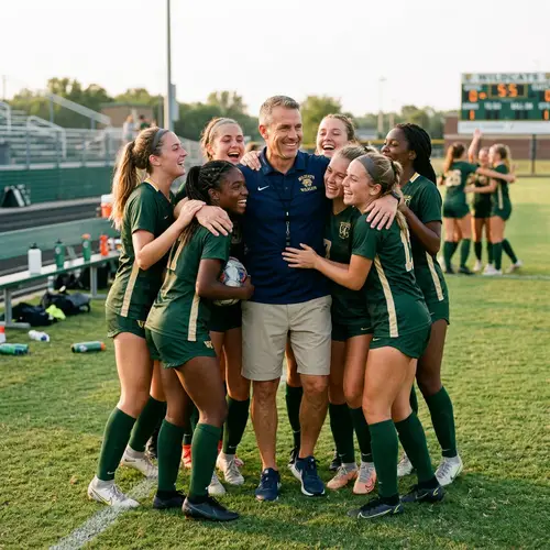 Group of Hot Ladies with Sports Coach