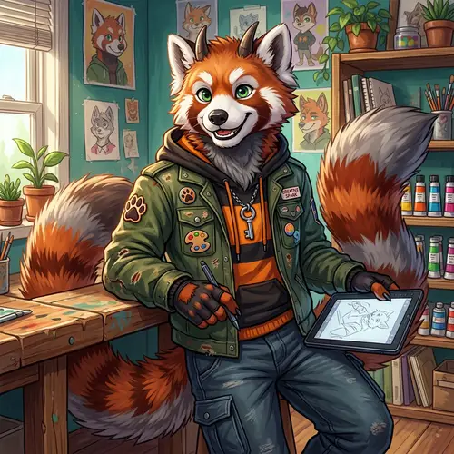 Vibrant Anthropomorphic Character Art