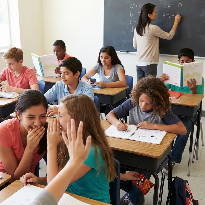 Mischievous Classroom: Diverse Students in Action Mischievous Classroom: Diverse Students in Action