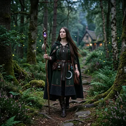 Witch with Straight Hair - Enchanting Image