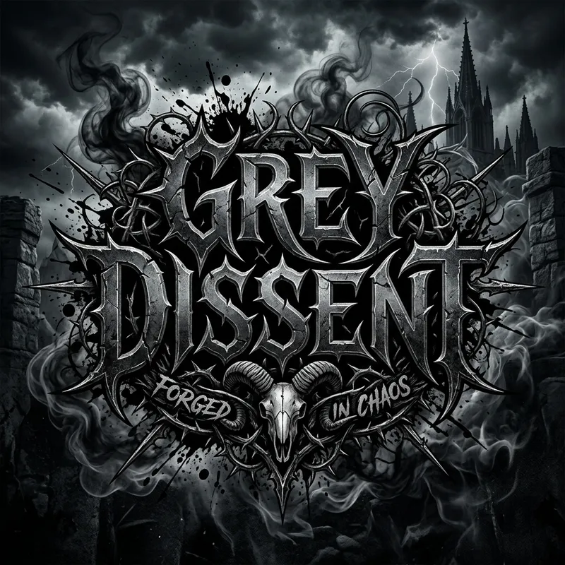 Grey Dissent Band Logo Design | Metal Artistry