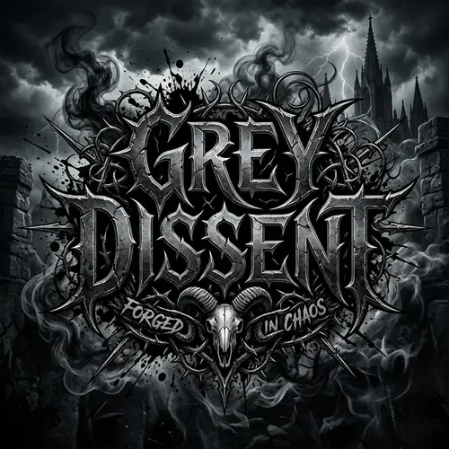 Grey Dissent Band Logo Design | Metal Artistry