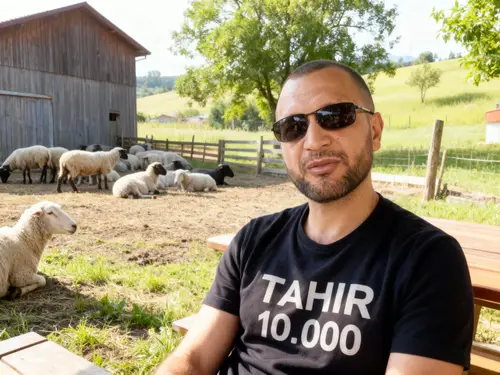 Tahir 10,000: Farm Life with Sheep and Sunglasses