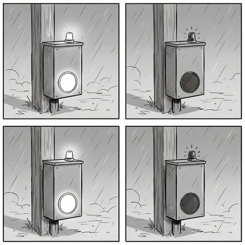 2D Power Switch Animation with LED Indicators