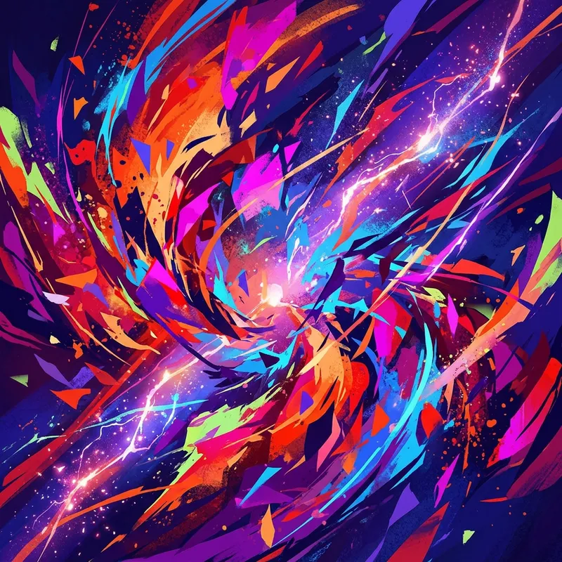 Intense Energy and Vibrant Colors Visualization