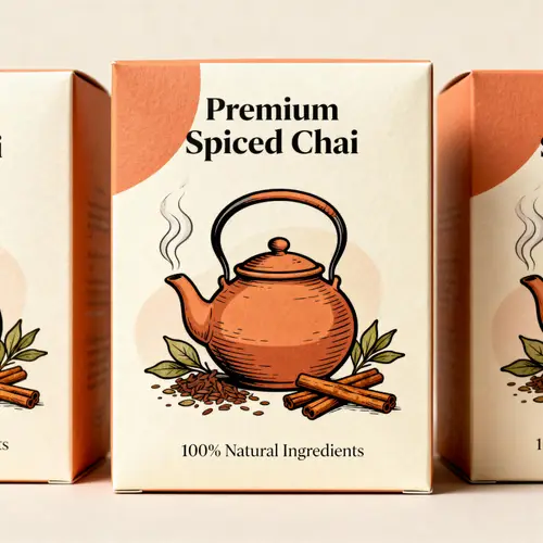 Modern Chai Packing Wrapper Design