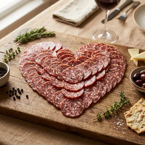 Heart-Shaped Salami Slices for Any Occasion