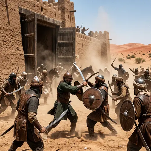 Epic Battle at City Gates | Arabian Warriors in Combat