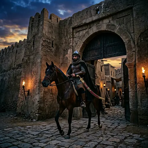 Middle-Eastern Warrior on Horse: Stealthy City Entry