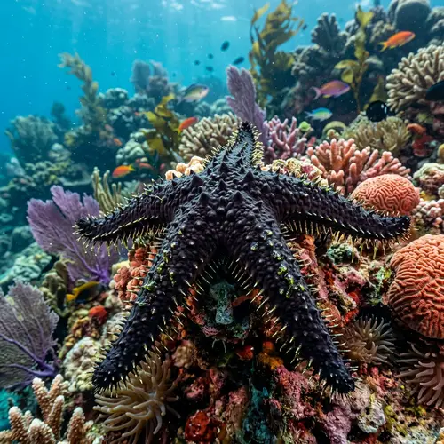 Venom Starfish | Unusual Marine Creature with Dark Purplish-Black Skin