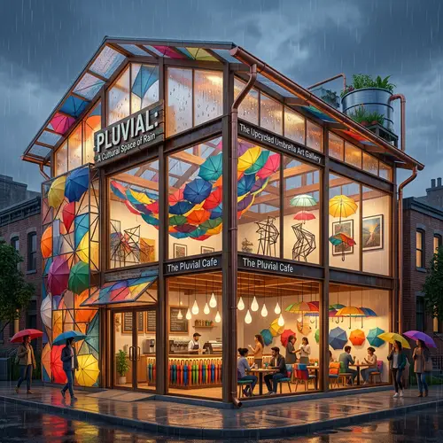 Cultural Space Design Inspired by Rainy Days