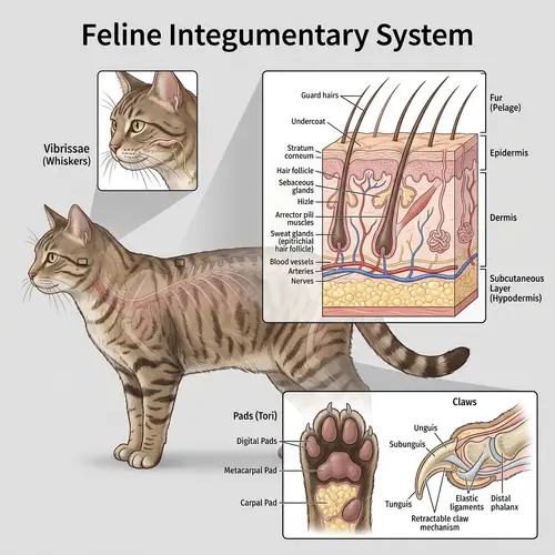 Integumentary System of Felines: Layers and Key Features