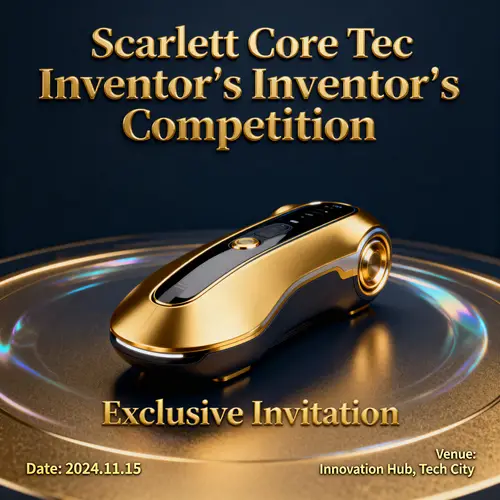 3D Golden Invitation for Inventor's Competition