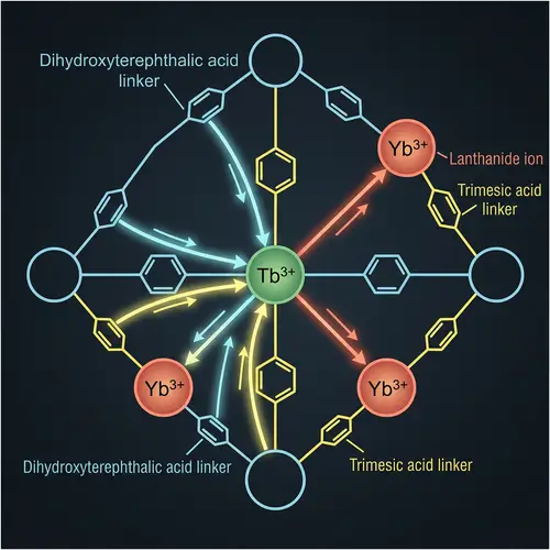 Metal-Organic Framework (MOF) with Tb3+ and Yb3+ Lanthanide Ions