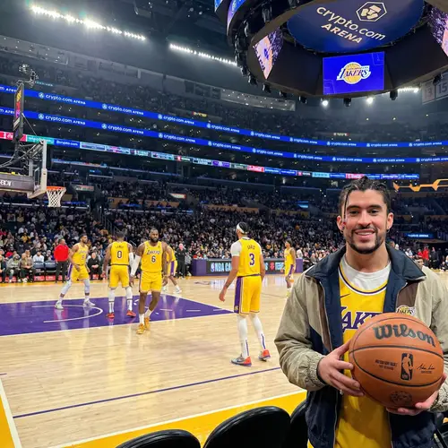 Lakers Game Highlights with Bad Bunny – Ultra-Realistic Photo