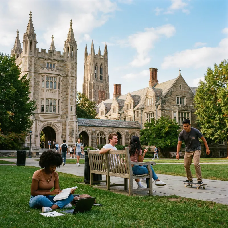 Diverse University Campus with Impressive Architecture