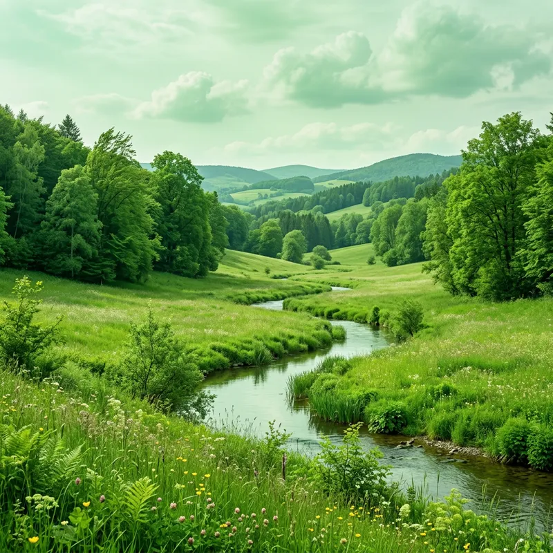 Serenity in Green: Captivating Verdant Beauty