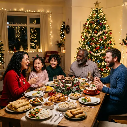 New Year's Family Celebration: Diverse Traditions