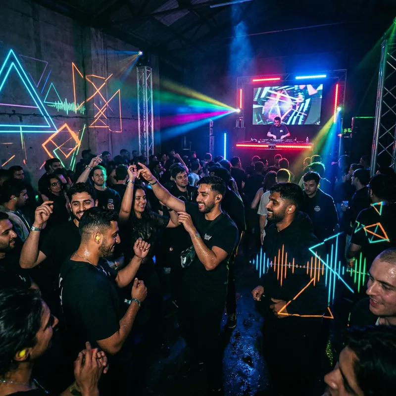 Vibrant Techno Music Party Experience