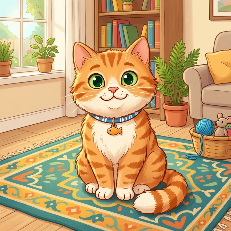 Cute Cartoon Cat Illustrations Online