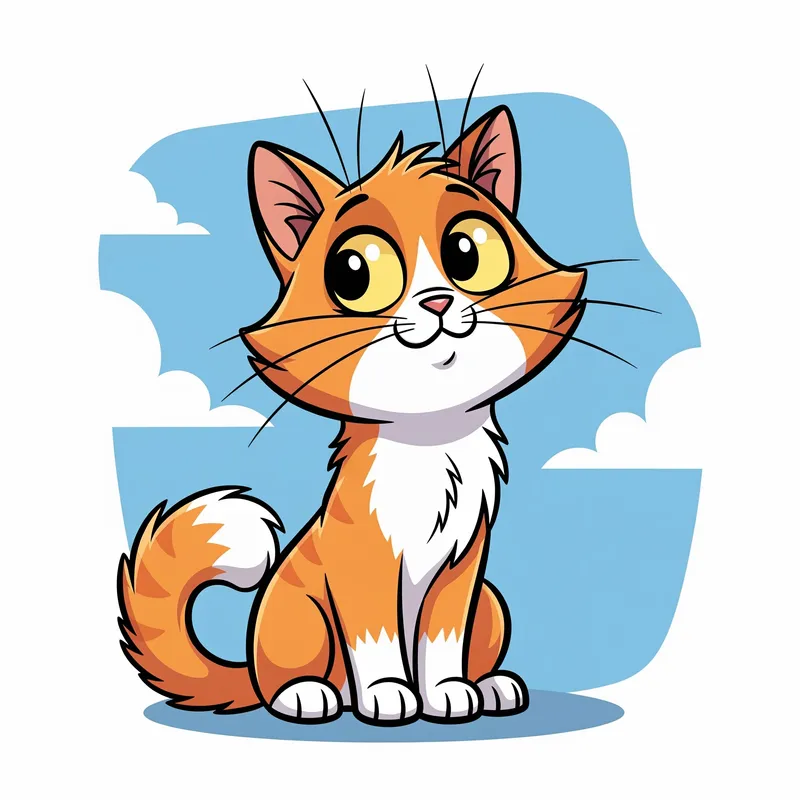 Cute Cartoon Cat Illustrations Online