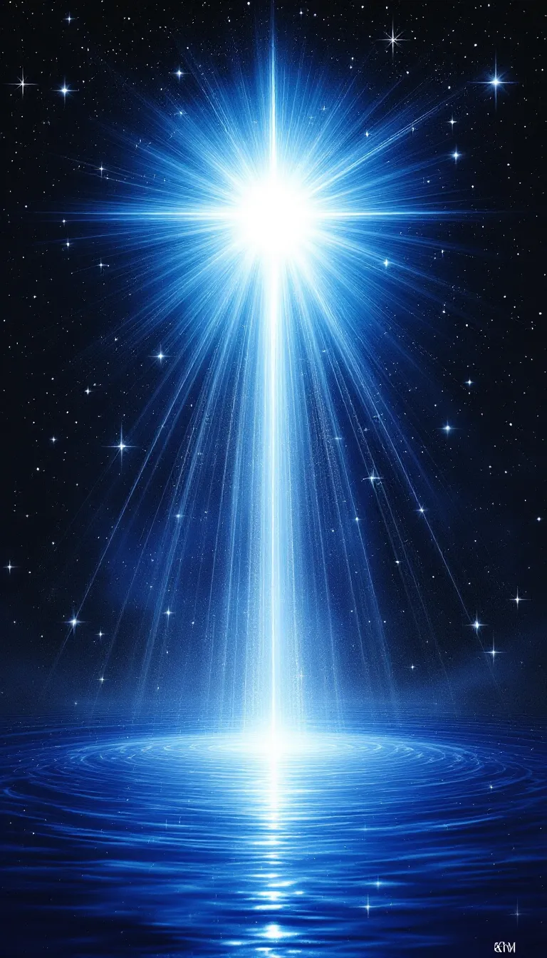 Radiant Star Oracle Card - Luminous Pool Design