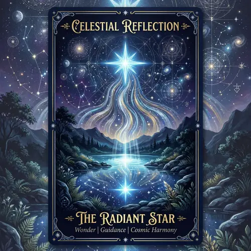 Radiant Star Oracle Card - Luminous Pool Design