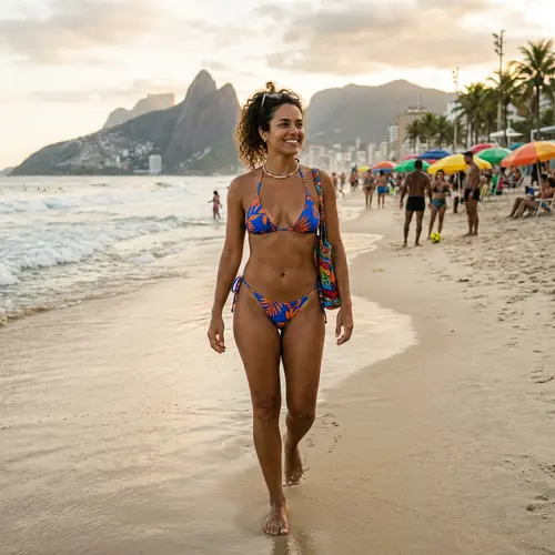Beautiful Brazilian Beach Model in a Bikini