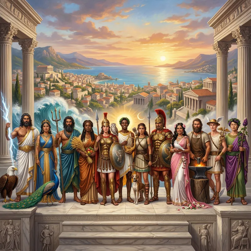 Diverse Representations of the Twelve Olympians