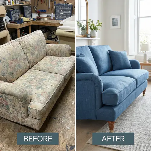 Couch Reupholstery: Before and After Transformations