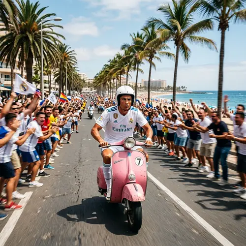 Cristiano Ronaldo: Epic Ride on a Pink Scooter