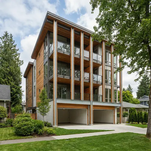 Modern 4 Storey Residential Building with 2 Bays